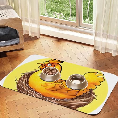 Vogelnest Golden Huhn Haustier saugfähiges Leder Tischset 40 x 60 cm schönes Design Katze und Hund Napfunterlage Tragbare Aufbewahrung Vogelnest Golden Huhn Haustier saugfähiges Leder Tischset 40 x 60 cm schönes Design Katze und Hund Napfunterlage Tragbare Aufbewahrung von XZDZWK
