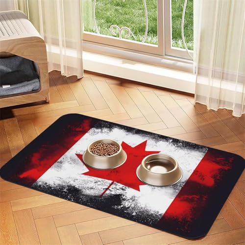 saugfähiges Leder-Tischset mit kanadischer Flagge, 40 x 60 cm, schönes Design, Katzen- und Hundenapfmatte, tragbare Aufbewahrung saugfähiges Leder-Tischset mit kanadischer Flagge, 40 x 60 cm, schönes Design, Katzen- und Hundenapfmatte, tragbare Aufbewahrung von XZDZWK