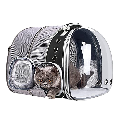 XZKING Erweiterbarer Katzen-Rucksack für große Katzen, 9 kg, von Fluggesellschaften zugelassener Haustier-Rucksack für kleine Hunde und Kätzchen von XZKING