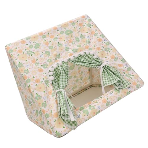 XZQYDS Cavia Porcellus Versteck Zelt Haus mit Vorhang Kleines Haustier Blumendruck Versteck Bett für Käfig Hamster Versteck Spielzelt XZQYDS Cavia Porcellus Versteck Zelt Haus mit Vorhang Kleines Haustier Blumendruck Versteck Bett für Käfig Hamster Versteck Spielzelt von XZQYDS