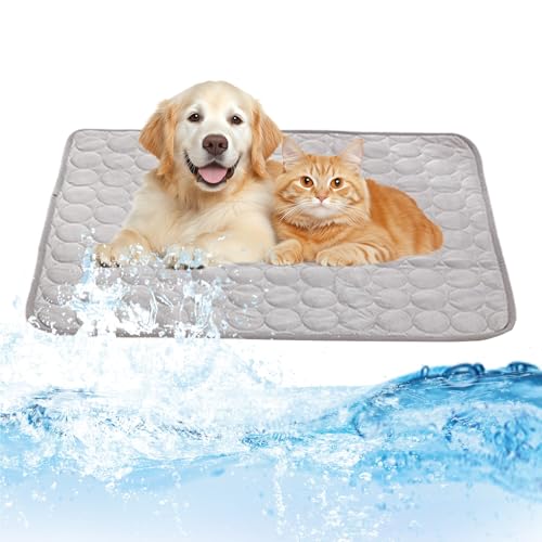 XZQYYY KüHlmatte FüR Hunde,SelbstküHlende Hundematte, KüHlmatte Katze,Atmungsaktive Haustiermatte Aus Eisseide,Geeignet FüR Die Anwendung Zu Hause, Unterwegs Oder Im Auto (Hellgrau, XXL-150X100cm) XZQYYY KüHlmatte FüR Hunde,SelbstküHlende Hundematte, KüHlmatte Katze,Atmungsaktive Haustiermatte Aus Eisseide,Geeignet FüR Die Anwendung Zu Hause, Unterwegs Oder Im Auto (Hellgrau, XXL-150X100cm) von XZQYYY