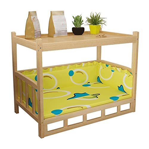 XZZHSM Katzenbett, (Haustierbett für kleine, mittelgroße und große Hunde, Bett mit Ablage und herausnehmbarer Matratze, Nachttisch/Sofa-Beistelltisch für das Wohnzimmer im Schlafzimmer zu Hause, Ei XZZHSM Katzenbett, (Haustierbett für kleine, mittelgroße und große Hunde, Bett mit Ablage und herausnehmbarer Matratze, Nachttisch/Sofa-Beistelltisch für das Wohnzimmer im Schlafzimmer zu Hause, Ei von XZZHSM