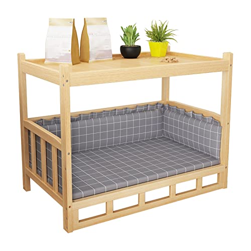 XZZHSM Katzenbett, (Haustierbett für kleine, mittelgroße und große Hunde, Bett mit Ablage und herausnehmbarer Matratze, Nachttisch/Sofa-Beistelltisch für das Wohnzimmer im Schlafzimmer zu Hause, Ei XZZHSM Katzenbett, (Haustierbett für kleine, mittelgroße und große Hunde, Bett mit Ablage und herausnehmbarer Matratze, Nachttisch/Sofa-Beistelltisch für das Wohnzimmer im Schlafzimmer zu Hause, Ei von XZZHSM