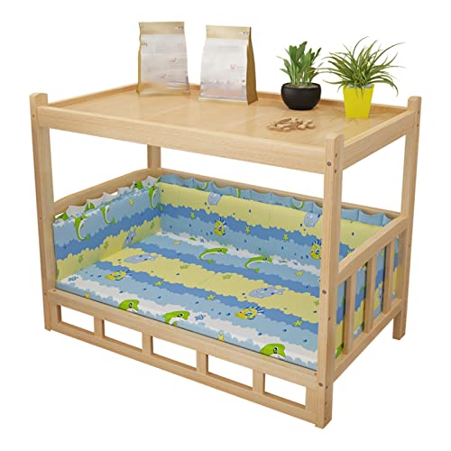XZZHSM Katzenbett, (Haustierbett für kleine, mittelgroße und große Hunde, Bett mit Ablage und herausnehmbarer Matratze, Nachttisch/Sofa-Beistelltisch für das Wohnzimmer im Schlafzimmer zu Hause, Ei XZZHSM Katzenbett, (Haustierbett für kleine, mittelgroße und große Hunde, Bett mit Ablage und herausnehmbarer Matratze, Nachttisch/Sofa-Beistelltisch für das Wohnzimmer im Schlafzimmer zu Hause, Ei von XZZHSM