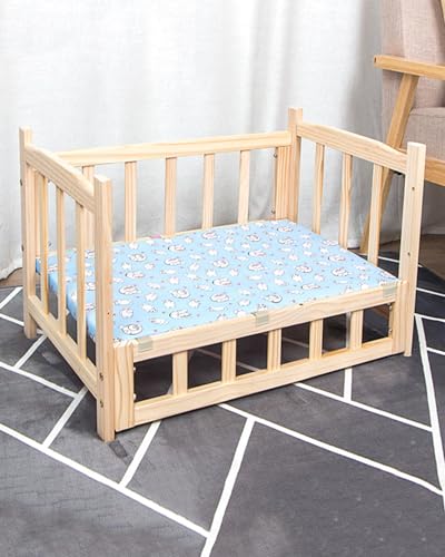 XZZHSM Katzenbett, Einfaches, erhöhtes Massivholzgestell, Robustes, modernes Ruhebett für Haustiere, universell einsetzbar, für alle Vier Jahreszeiten, Katzenunterschlupf für den Innenbereich für g XZZHSM Katzenbett, Einfaches, erhöhtes Massivholzgestell, Robustes, modernes Ruhebett für Haustiere, universell einsetzbar, für alle Vier Jahreszeiten, Katzenunterschlupf für den Innenbereich für g von XZZHSM