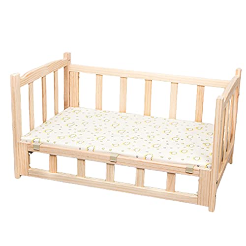 XZZHSM Katzenbett, Haustier-Holzbett, Katzenbetten, langlebige Haustier-Liegefläche, erhöhtes, feuchtigkeitsbeständiges Hunde-/Katzenbett aus Holz, für große, mittelgroße und kleine Hunde, einfach XZZHSM Katzenbett, Haustier-Holzbett, Katzenbetten, langlebige Haustier-Liegefläche, erhöhtes, feuchtigkeitsbeständiges Hunde-/Katzenbett aus Holz, für große, mittelgroße und kleine Hunde, einfach von XZZHSM