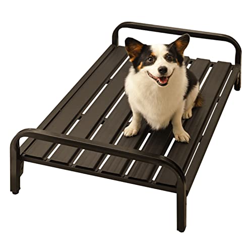 XZZHSM Katzenbett, Haustierbett, schwarzes erhöhtes Haustierbett aus Metall mit Zaun, modernes, leicht zu reinigendes, atmungsaktives Hundekäfigbett, mittelgroße/große Hundecouch, für draußen, Pick XZZHSM Katzenbett, Haustierbett, schwarzes erhöhtes Haustierbett aus Metall mit Zaun, modernes, leicht zu reinigendes, atmungsaktives Hundekäfigbett, mittelgroße/große Hundecouch, für draußen, Pick von XZZHSM