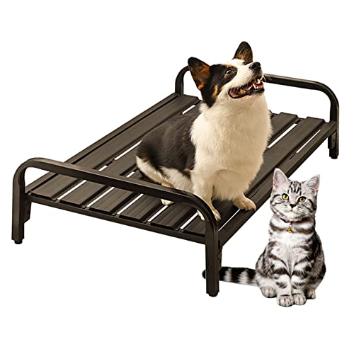 XZZHSM Katzenbett, Haustierbett für kleine/mittelgroße/große Hunde und ältere Haustiere, großes erhöhtes Haustiersofa aus schwarzem Metall, für drinnen, draußen, Training, einfache Montage (Größe: XZZHSM Katzenbett, Haustierbett für kleine/mittelgroße/große Hunde und ältere Haustiere, großes erhöhtes Haustiersofa aus schwarzem Metall, für drinnen, draußen, Training, einfache Montage (Größe: von XZZHSM