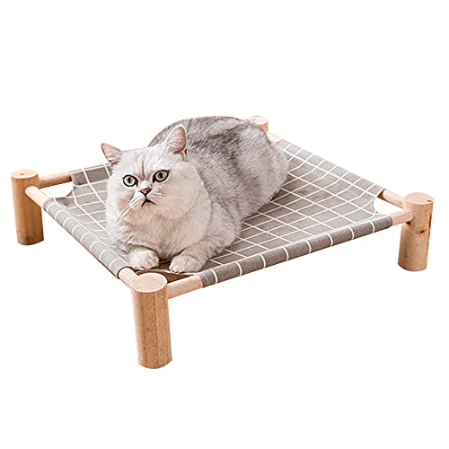 XZZHSM Katzenbett, Katzenbetten, Haustierbett, Haustierliege, erhöhtes Hunde-/Katzenbett aus Holz, stabile Hundehütte aus Massivholz, für den Innen- und Außenbereich, mehrere Farboptionen (Farbe: G XZZHSM Katzenbett, Katzenbetten, Haustierbett, Haustierliege, erhöhtes Hunde-/Katzenbett aus Holz, stabile Hundehütte aus Massivholz, für den Innen- und Außenbereich, mehrere Farboptionen (Farbe: G von XZZHSM