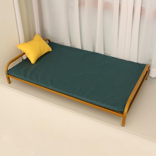XZZHSM Katzenbett, Metallrahmen, erhöhte Couch, Hundehütte, faltbar, Abnehmbarer tragbarer Haustierbettrahmen, einfache Montage, langlebige Ruhebettausrüstung für drinnen und draußen (Farbe: Gold-S XZZHSM Katzenbett, Metallrahmen, erhöhte Couch, Hundehütte, faltbar, Abnehmbarer tragbarer Haustierbettrahmen, einfache Montage, langlebige Ruhebettausrüstung für drinnen und draußen (Farbe: Gold-S von XZZHSM