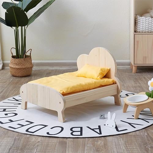 XZZHSM Katzenbett, Robustes, vom Boden abgehobenes Haustierbettgestell aus Holz, kausichere Katzenhütte für den Innenbereich, einfache Montage, modernes, tragbares Ruhebett für Haustiere aus rein n XZZHSM Katzenbett, Robustes, vom Boden abgehobenes Haustierbettgestell aus Holz, kausichere Katzenhütte für den Innenbereich, einfache Montage, modernes, tragbares Ruhebett für Haustiere aus rein n von XZZHSM