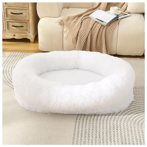 XZZHSM Katzenbett, klein, Donut-Katzenbett, weiches großes Katzenbett, maschinenwaschbar, Flauschiges rundes Kuscheltier aus Plüsch, Flauschiges Anti-Angst-Bett, waschbar, rutschfest, wärmendes Run XZZHSM Katzenbett, klein, Donut-Katzenbett, weiches großes Katzenbett, maschinenwaschbar, Flauschiges rundes Kuscheltier aus Plüsch, Flauschiges Anti-Angst-Bett, waschbar, rutschfest, wärmendes Run von XZZHSM