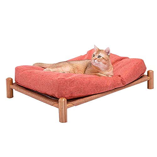 XZZHSM Katzenbett, weiches, bequemes Katzenbett, Haustierbett für den Innenbereich, Haustiersofa, erhöhtes Hunde-/Katzenbett aus Holz, wasserdichtes Futter, für Haustier im Familienschlafzimmer und XZZHSM Katzenbett, weiches, bequemes Katzenbett, Haustierbett für den Innenbereich, Haustiersofa, erhöhtes Hunde-/Katzenbett aus Holz, wasserdichtes Futter, für Haustier im Familienschlafzimmer und von XZZHSM