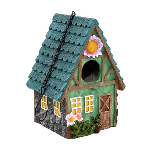 Xafrstyu Holz Vogelhaus Nistkasten, Resin Hand-Painted Hanging Colourful Birdhouse, Nistkasten Vogelhäuschen, Generic Nistkasten für Vögel zum Aufhängen Xafrstyu Holz Vogelhaus Nistkasten, Resin Hand-Painted Hanging Colourful Birdhouse, Nistkasten Vogelhäuschen, Generic Nistkasten für Vögel zum Aufhängen von Xafrstyu