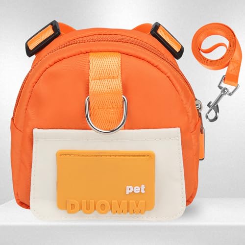 Xafrstyu Hundegeschirr Ausbruchsicher, Hund Rucksack, Satteltasche verstellbares Hundegeschirr, Pet Tasche für Outdoor-Reise, Wandern,Camping, Training,die Spazieren Gehen, Rennen (M,orange) von Xafrstyu