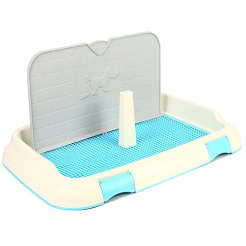 Xafrstyu Hundetoilette Wohnung, Tablett Hundeklo, Hundeklo für Zuhause, Spritzwassergeschützt Welpentoilette (Blau,L) von Xafrstyu