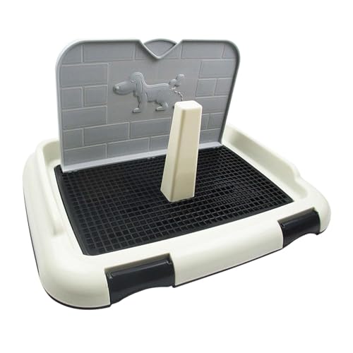 Xafrstyu Hundetoilette Wohnung, Tablett Hundeklo, Hundeklo für Zuhause, Spritzwassergeschützt Welpentoilette (Schwarz,L) von Xafrstyu