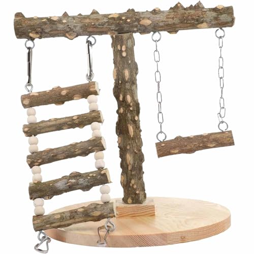 Xafrstyu Vogel-Papageien-Spielständer Aus Holz, Vogelspielplatz, Papageien Spielplatz, Bird Playground, Vogelspielplatz Mit Leiter Und Schaukel, Vogel Spielplatz, Für Papageien, Wellensittiche Xafrstyu Vogel-Papageien-Spielständer Aus Holz, Vogelspielplatz, Papageien Spielplatz, Bird Playground, Vogelspielplatz Mit Leiter Und Schaukel, Vogel Spielplatz, Für Papageien, Wellensittiche von Xafrstyu
