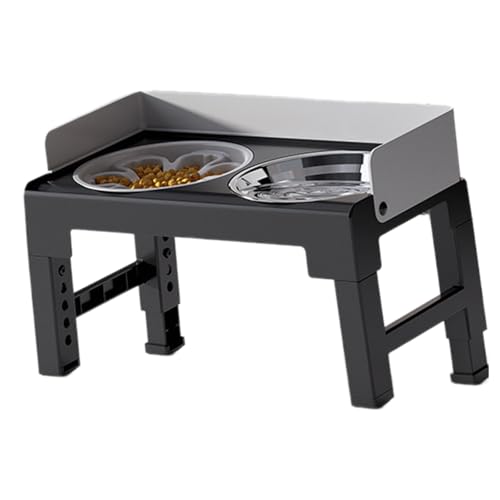 2 In 1 Haustier Trinkbrunnen Pet Slow Feederhöhe Einstellbare Wasserquelle Für Große Haustierkapazität Slow Feeder Hund Bowls von Xanorrg