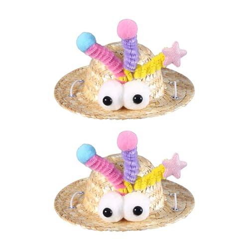 2pcs Katzen Strohhut Einstellen Gurthund Outdoor Aktivität Sonne Schutz Sombrero Sonnenhund Versorgung Haustier Travel 2pcs Katzen Strohhut Einstellen Gurthund Outdoor Aktivität Sonne Schutz Sombrero Sonnenhund Versorgung Haustier Travel von Xanorrg