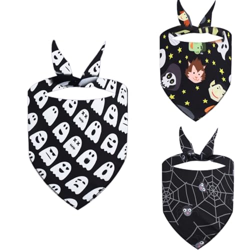 Xanorrg 3Pack Schöne Hunddreiche Labber Halloweens Neckerchief Halloweens Kleidung Großes Accessoires Großer Hund Schal von Xanorrg