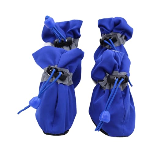 Verstellbare Hundestiefel Mit Dicken Griffdose Schutzpfotenabdeckungen Für Winter Freien (2 Paar) Harthölzer Bodenhundsocken von Xanorrg