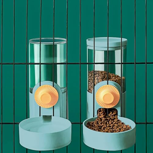 Automatisches Futterspender für Katzen und Hunde, Wasserspender-Set, hängende Futternäpfe für Käfig, Kiste, Zwinger – Schwerkraft-Futterstation für Hunde, Katzen, Welpen, Kätzchen, Kaninchen Automatisches Futterspender für Katzen und Hunde, Wasserspender-Set, hängende Futternäpfe für Käfig, Kiste, Zwinger – Schwerkraft-Futterstation für Hunde, Katzen, Welpen, Kätzchen, Kaninchen von Xanquor