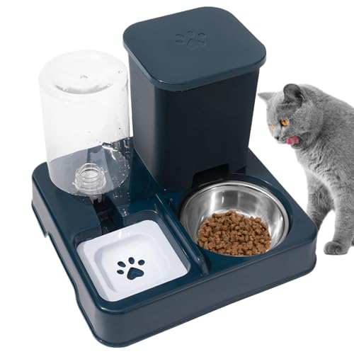 Cat Feeder - 2-in-1 Futternäpfe für Katzen | 800 ml automatischer Haustier-Futterspender | Mehrzweck-Katzennapf mit großer Kapazität | tragbarer rutschfester Haustier-Futterspender für Katzen, Hunde Cat Feeder - 2-in-1 Futternäpfe für Katzen | 800 ml automatischer Haustier-Futterspender | Mehrzweck-Katzennapf mit großer Kapazität | tragbarer rutschfester Haustier-Futterspender für Katzen, Hunde von Xasbseulk
