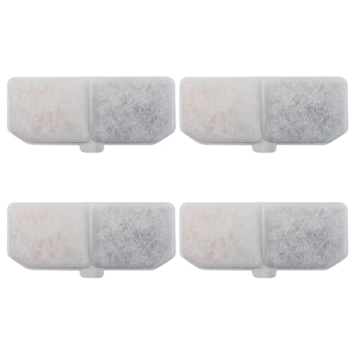Ersatzfilter Für Trinkbrunnen - PP-Baumwolle Filter Für Katzenbrunnen | 10er-Packung Ersatzfilter Passend | Meisten Blumen-Wasserspender | Aktivkohlefilter Katzenbrunnenzubehör Für Zuhause Und Käfig von Xasbseulk
