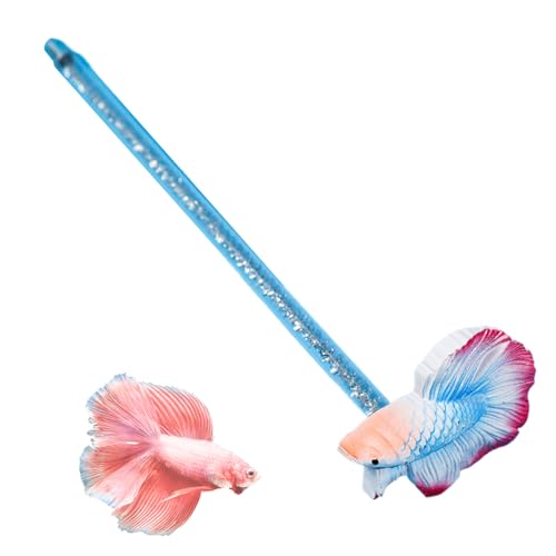 Fish Tank Stick Toys – Simulation Betta Training Rod Toy | Fish Betta Tank Stick Aquarium | Ornamente | Entworfen Zubehör für kleine Aquarien von Xasbseulk