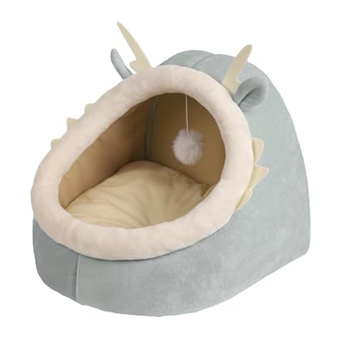 Katzenhöhle Bett, Plüschhöhle für Hunde, Katzenbett Haus drinnen, Dinosaurier-Form, Katzenversteck Schlafnest für Kaninchen, kleine Haustiere, Indoor-Katzen, Hasen Katzenhöhle Bett, Plüschhöhle für Hunde, Katzenbett Haus drinnen, Dinosaurier-Form, Katzenversteck Schlafnest für Kaninchen, kleine Haustiere, Indoor-Katzen, Hasen von Xasbseulk