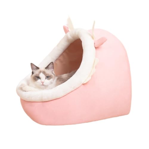 Katzenhöhle Bett, Plüschhöhle für Hunde, Katzenbett Haus drinnen, Dinosaurier-Form, Katzenversteck Schlafnest für Kaninchen, kleine Haustiere, Indoor-Katzen, Hasen Katzenhöhle Bett, Plüschhöhle für Hunde, Katzenbett Haus drinnen, Dinosaurier-Form, Katzenversteck Schlafnest für Kaninchen, kleine Haustiere, Indoor-Katzen, Hasen von Xasbseulk