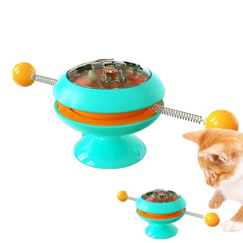 Katzenminze-Spinner-Ball-Spielzeug, interaktives Windmühlen-Katzenspielzeug - Katzenspielzeug für Wohnungskatzen mit Saugnapf,Zahnbürste, Zahnen und interaktive Funktionen, lustiger Windmühlen-Spinner Katzenminze-Spinner-Ball-Spielzeug, interaktives Windmühlen-Katzenspielzeug - Katzenspielzeug für Wohnungskatzen mit Saugnapf,Zahnbürste, Zahnen und interaktive Funktionen, lustiger Windmühlen-Spinner von Xasbseulk