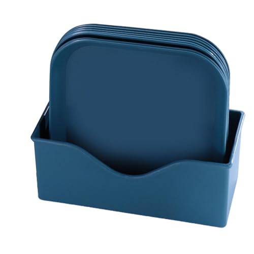 Katzenteller, quadratischer Futternapf, breiter und kleiner Haustierteller, kleiner flacher Katzenteller, bunte quadratische Näpfe für Kätzchen und kurzbeinige Katzen, 8 Stück Katzenteller, quadratischer Futternapf, breiter und kleiner Haustierteller, kleiner flacher Katzenteller, bunte quadratische Näpfe für Kätzchen und kurzbeinige Katzen, 8 Stück von Xasbseulk