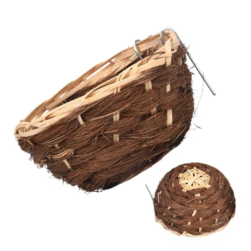 Vogelnestkuschelhütte - Handgewebtes Käfigzelt | Grasvogelnest | Hängenden Hängemattenkäfig | Gewebter Nestbett Vogel Nest Für Wellensittich, Sittich, Cockatiel, Conure, Lovebird, Kanarien-, Finch Vogelnestkuschelhütte - Handgewebtes Käfigzelt | Grasvogelnest | Hängenden Hängemattenkäfig | Gewebter Nestbett Vogel Nest Für Wellensittich, Sittich, Cockatiel, Conure, Lovebird, Kanarien-, Finch von Xasbseulk