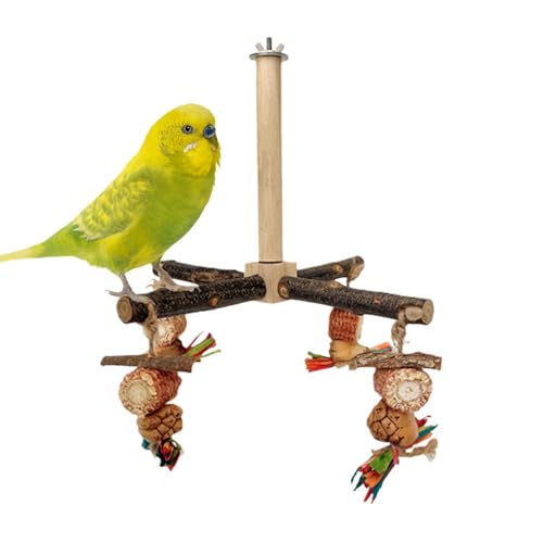Vogelsitzstangen - 360° Vogelständer Sitzstange Spielzeug | Rotierende Sitzstangen Spielzeug | Schaukel Interaktives Spielzeug | Übung Klettern Sitzstange | Rotierend für von Xasbseulk