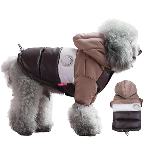 Wintermantel für Haustiere, Hundegeschirrjacke, wasserdicht, reflektierend, für kaltes Wetter, gemütlich, winddicht, Winterjacke mit Hut, warmer Mantel, Kleidung für Welpen, kleine, mittelgroße und Wintermantel für Haustiere, Hundegeschirrjacke, wasserdicht, reflektierend, für kaltes Wetter, gemütlich, winddicht, Winterjacke mit Hut, warmer Mantel, Kleidung für Welpen, kleine, mittelgroße und von Xasbseulk