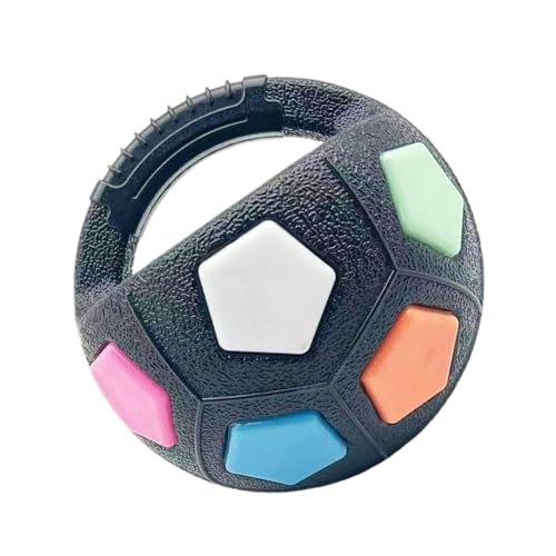Xasbseulk Bounce Hundebälle, leichte Gummi-Hundebälle, tragbar, quietschend, interaktives, rundes Quietschspielzeug, Haustier-Trainingsball, Spielzeug zum Apportieren, Spielen, Outdoor von Xasbseulk