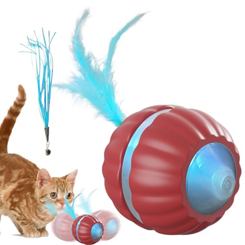 Xasbseulk Innenkatzen Spielzeug - Intelligenter Ball Interaktives Katzenspielzeug Für Katzen,Beweglicher Ball Für Kitten Und Hunde Zur Beschäftigung Bewegung Jagdtraining Xasbseulk Innenkatzen Spielzeug - Intelligenter Ball Interaktives Katzenspielzeug Für Katzen,Beweglicher Ball Für Kitten Und Hunde Zur Beschäftigung Bewegung Jagdtraining von Xasbseulk
