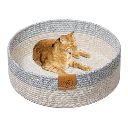 Xasbseulk Katzenkorbbett, Donut-Hundebett für den Innenbereich, leichte Baumwolle, gemütliches Hundebett, bissfeste Haustier-Kratzmatte, 14 cm, rundes Katzenbett zum Schlafen, Ausruhen Xasbseulk Katzenkorbbett, Donut-Hundebett für den Innenbereich, leichte Baumwolle, gemütliches Hundebett, bissfeste Haustier-Kratzmatte, 14 cm, rundes Katzenbett zum Schlafen, Ausruhen von Xasbseulk