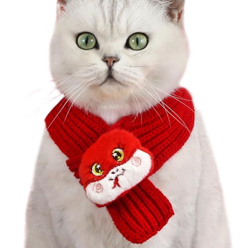 Xasbseulk Katzenschal – 2025 Neujahr Haustier Strickschal I Wolle Haustier Bandana für Winter I Anti-Kälte-Hundeschal Verband für Winter I Strickschal für Welpen Xasbseulk Katzenschal – 2025 Neujahr Haustier Strickschal I Wolle Haustier Bandana für Winter I Anti-Kälte-Hundeschal Verband für Winter I Strickschal für Welpen von Xasbseulk