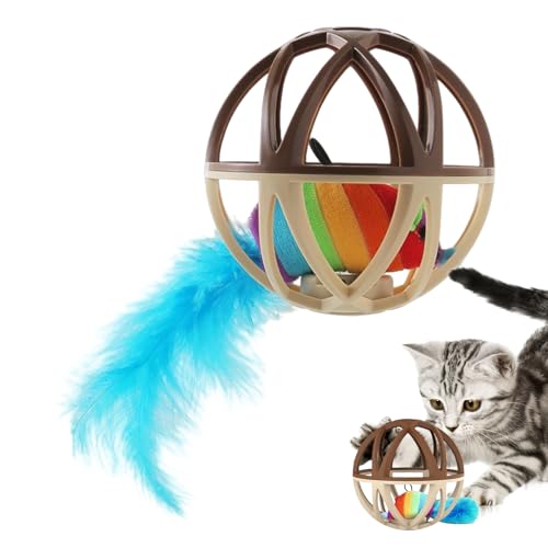 Xasbseulk Katzenspielzeugbälle | Spielzeugbälle mit Glocke | Katzenspielzeug Ball für den Innenbereich | Bereicherung Haustierbedarf für Kätzchen Hund Welpen Übung Stimulation Indoor Spiele Xasbseulk Katzenspielzeugbälle | Spielzeugbälle mit Glocke | Katzenspielzeug Ball für den Innenbereich | Bereicherung Haustierbedarf für Kätzchen Hund Welpen Übung Stimulation Indoor Spiele von Xasbseulk