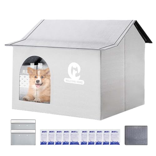 Xasbseulk Kühlendes Katzenhaus, kühlendes Katzenhaus für den Sommer im Freien, faltbares Bettmöbel, Haustierbedarf, wetterfest, für Zuhause, drinnen und draußen, Kätzchen, Hund, Tier, Winter, alle Xasbseulk Kühlendes Katzenhaus, kühlendes Katzenhaus für den Sommer im Freien, faltbares Bettmöbel, Haustierbedarf, wetterfest, für Zuhause, drinnen und draußen, Kätzchen, Hund, Tier, Winter, alle von Xasbseulk