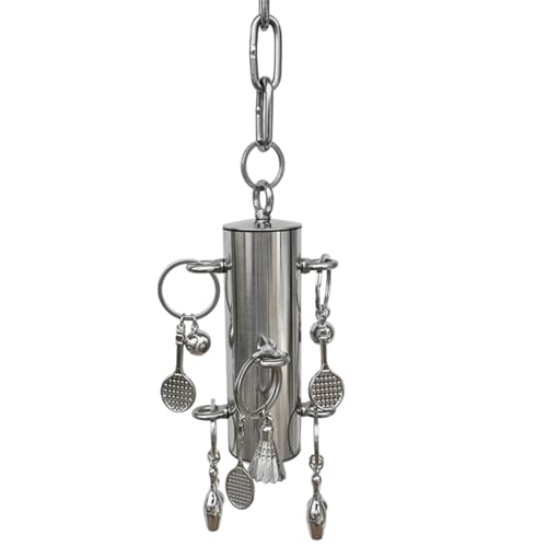 Xasbseulk Papageienglocken-Spielzeug | Edelstahl, robustes Vogelglockenspielzeug, Käfig-Bissspielzeug, Vogelkäfig-Display-Anhänger, Vogelkäfig-Spielzeug für große und mittelgroße Vögel Xasbseulk Papageienglocken-Spielzeug | Edelstahl, robustes Vogelglockenspielzeug, Käfig-Bissspielzeug, Vogelkäfig-Display-Anhänger, Vogelkäfig-Spielzeug für große und mittelgroße Vögel von Xasbseulk