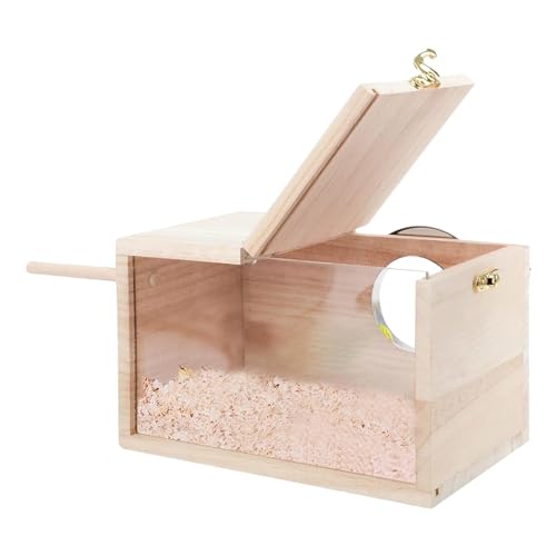 Xasbseulk Sittich-Nistkasten | Sichtbares Design Nymphensittich-Nisthaus für Käfig - Transparentes Acrylfenster Vogelhaus Conure Nistkasten Xasbseulk Sittich-Nistkasten | Sichtbares Design Nymphensittich-Nisthaus für Käfig - Transparentes Acrylfenster Vogelhaus Conure Nistkasten von Xasbseulk
