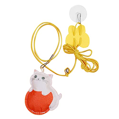 Xcello Interaktives Tür-Katzenspielzeug, Einziehbar, Mit Austauschbarem Filzanhänger Und Elastischem Seil Für Kätzchenunterhaltung(5cm-Kätzchen) von Xcello