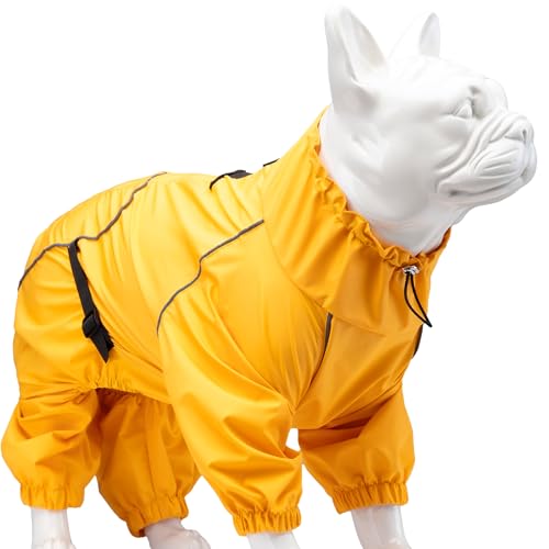 Xclusive Line by Lindodogs Hunde Regenmantel Quattro Vega, Gelb, 82 x 69 x 67 cm, Regenjacke Hund aus Polyester, Winddicht und wasserabweisend Xclusive Line by Lindodogs Hunde Regenmantel Quattro Vega, Gelb, 82 x 69 x 67 cm, Regenjacke Hund aus Polyester, Winddicht und wasserabweisend von Xclusive Line