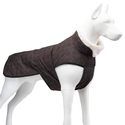 Xclusive Line by Lindodogs Hundemantel Luxury Plus Coffee, Braun, 82 x 69 x 67 cm, Hundeweste aus Polyester, Winddicht und wasserabweisend Xclusive Line by Lindodogs Hundemantel Luxury Plus Coffee, Braun, 82 x 69 x 67 cm, Hundeweste aus Polyester, Winddicht und wasserabweisend von Xclusive Line