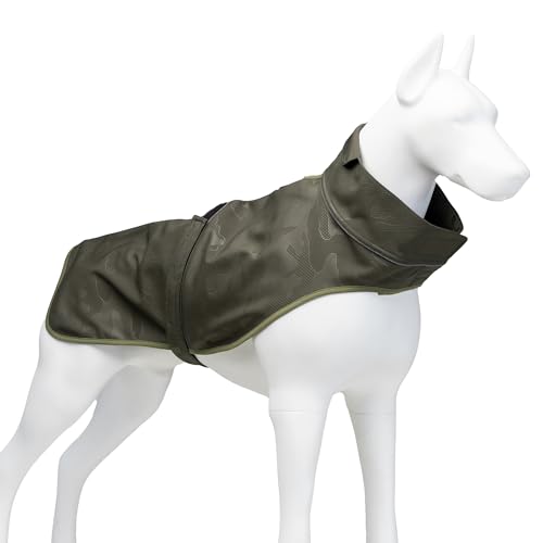 Xclusive Line by Lindodogs Regenmantel Hund Softshell Army Green, 82 x 69 x 67 cm, Hunderegenmantel aus Polyester, innen Fleece, Winddicht und wasserabweisend Xclusive Line by Lindodogs Regenmantel Hund Softshell Army Green, 82 x 69 x 67 cm, Hunderegenmantel aus Polyester, innen Fleece, Winddicht und wasserabweisend von Xclusive Line