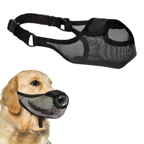 XdealCozyxc Maulkorb für mittelgroße Hunde, weicher Maulkorb, atmungsaktiv und trinkbar, verstellbar, sturzsicher (Größe L) von XdealCozyxc
